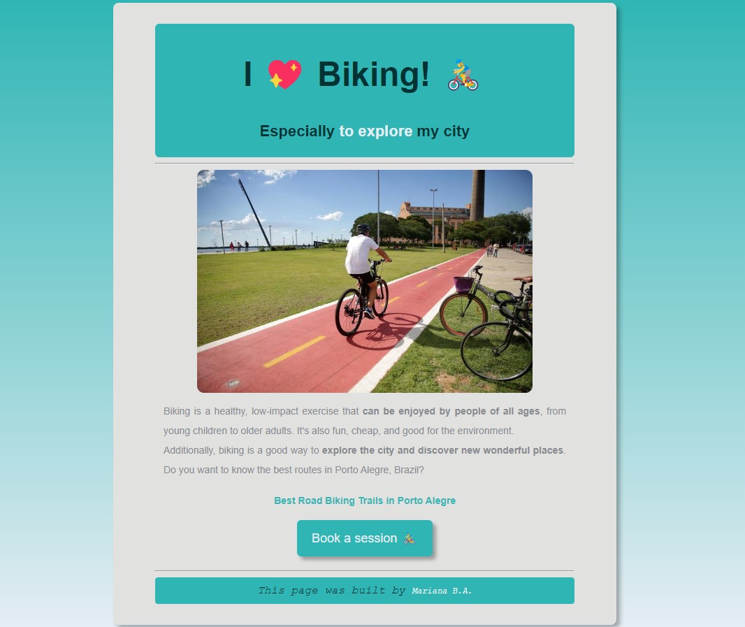 Biking Page